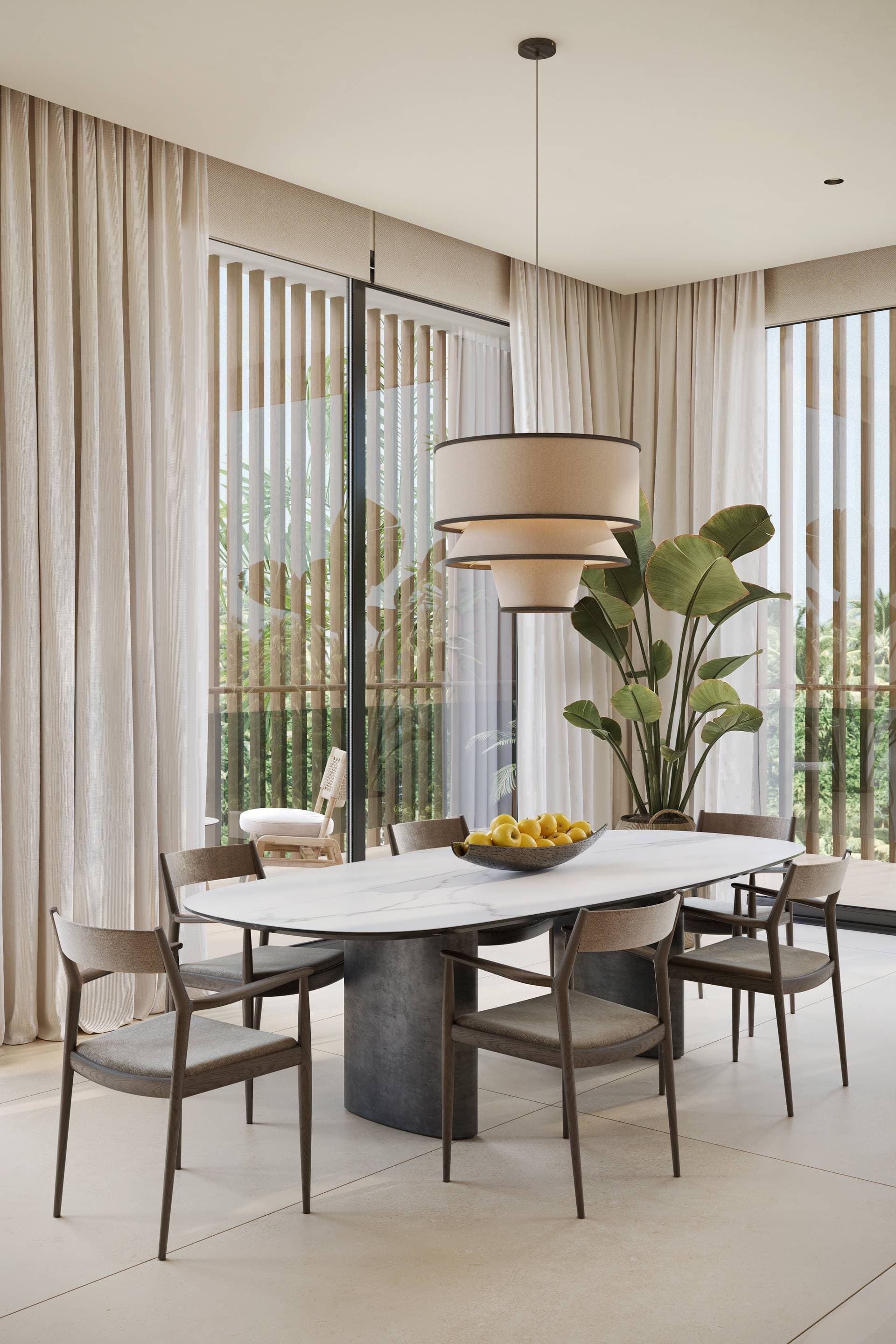 Residence dining area with modern design