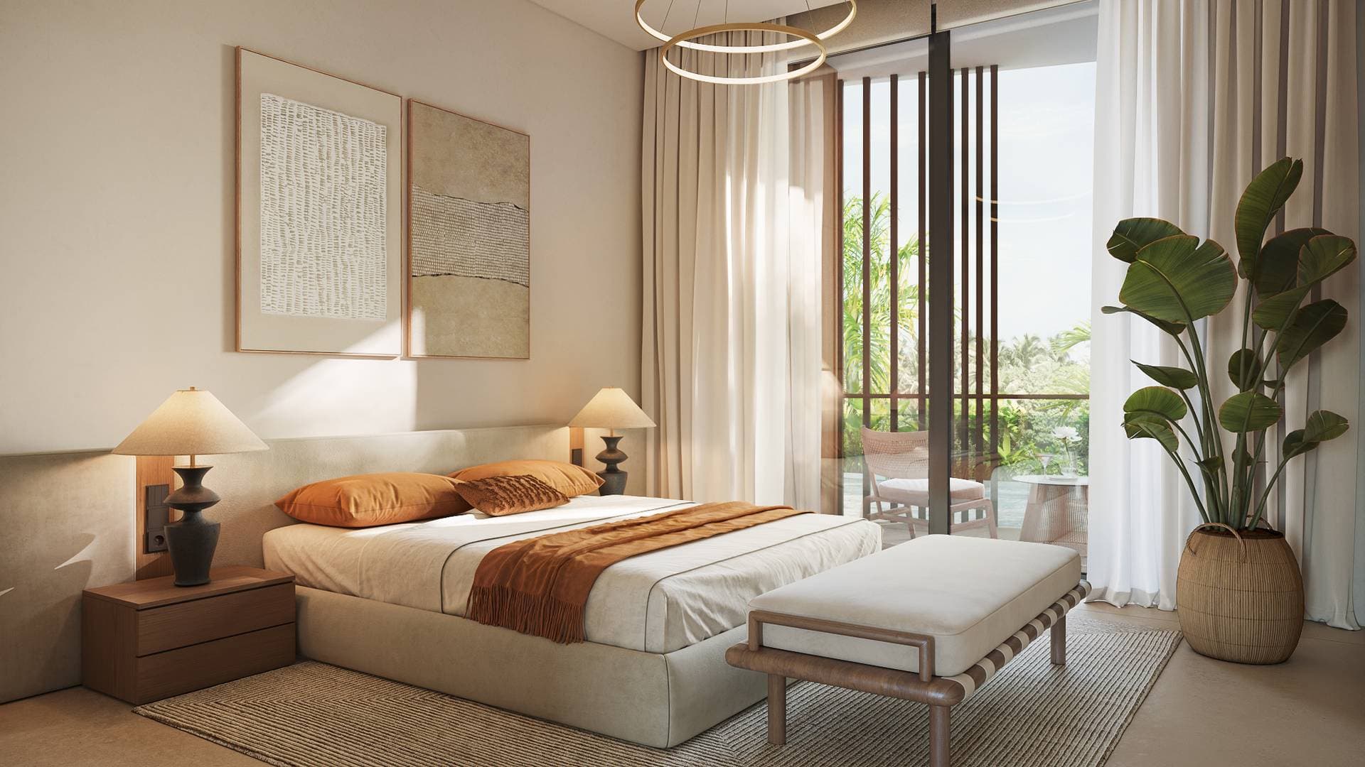 Dorado Grove luxury residence bedroom with modern interior design